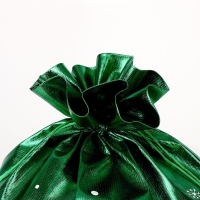 Подарочный мешок Деда Мороза &laquo;Елочка&raquo;, зеленый, 60 х 40см