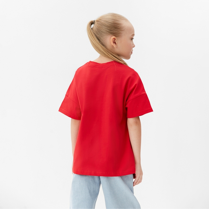 Футболка детская MINAKU "Gummy bear", цвет красный, рост 98 см