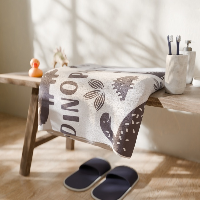 Полотенце махровое Полотенце махровое "Этель" Dinoparty, 70х130 см, 100% хлопок, 420гр/м2