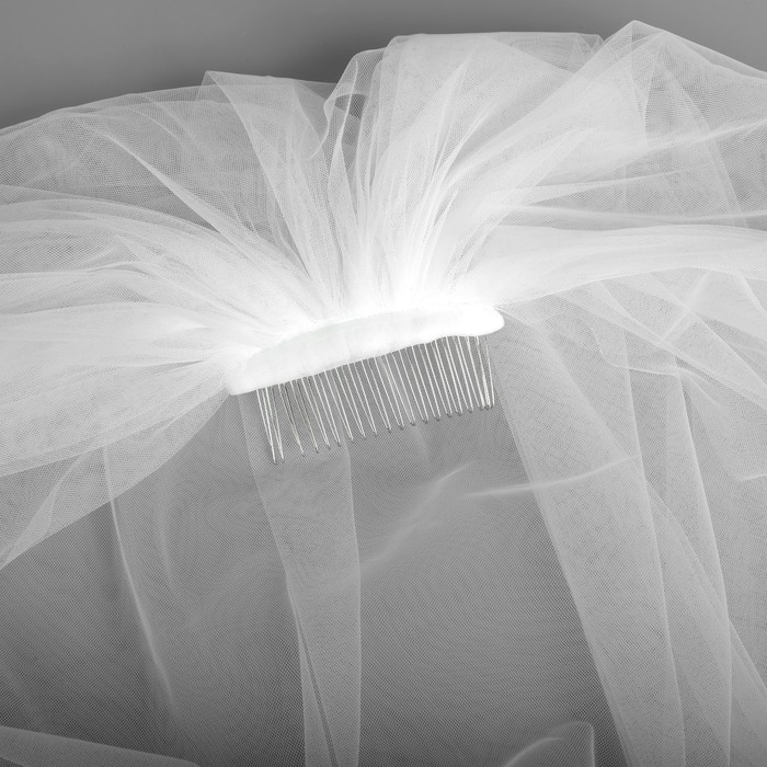 Фата "Нежность", белая, 3х1,5 м, полиэстер