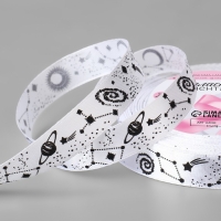 Лента атласная &laquo;Космос&raquo;, 15 мм &times; 23 &plusmn; 1 м, цвет белый №001