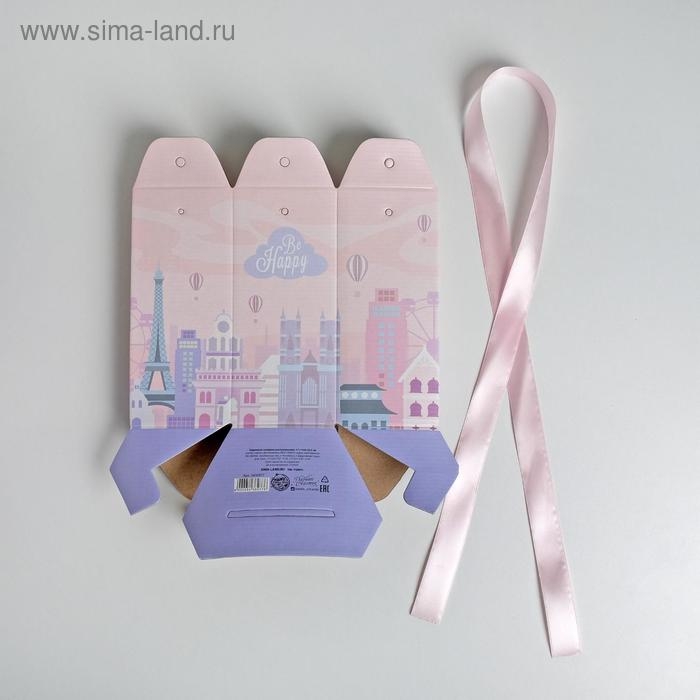 Переноска для цветов складная шестигранник «Be happy», 17 х 14,8 х 19,5 см Переноска для цветов складная шестигранник «Be happy», 17 х 14,8 х 19,5 см