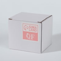 Органайзер для ватных палочек, с крышкой, 8,8 &times; 7,5 &times; 8 см, в картонной коробке, цвет прозрачный