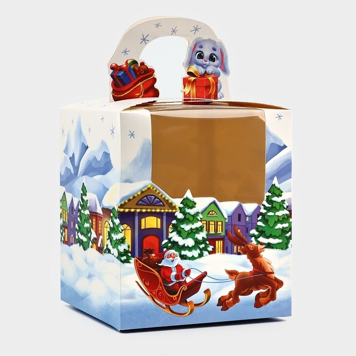 Коробка новогодняя складная &laquo;Сказочный Дед Мороз&raquo; 14 х 16 х 14 см, Новый год