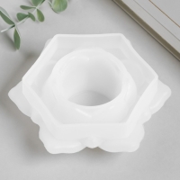 Молд силикон "Подсвечник цветок" 10,7х12,2х4,3 см