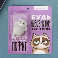 Мялка антистресс «Будь невозмутим как котик» 12х13см Мялка антистресс «Будь невозмутим как котик» 12х13см
