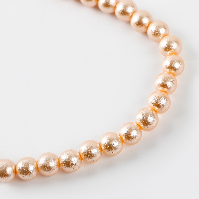 Бусины из стекла, набор 78 шт., размер 1 шт. &mdash; 10 мм, цвет бежевый