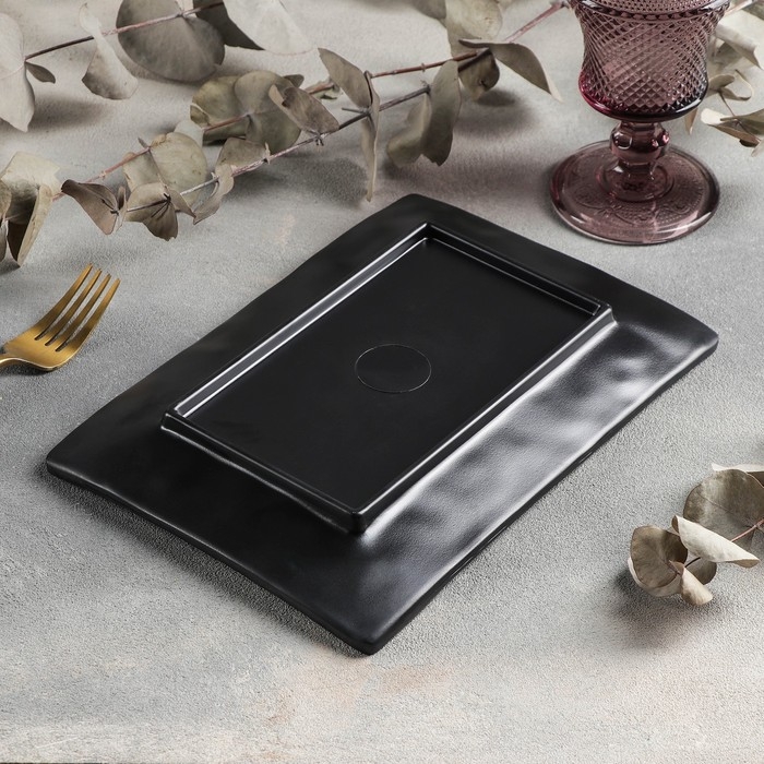 Блюдо &laquo;Чёрный Восток&raquo;, 25&times;17,2&times;2,6 см, цвет чёрный