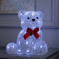Фигура акриловая &laquo;Мишка&raquo; 25 см, 40 LED, 220 В, свечение тёплое белое