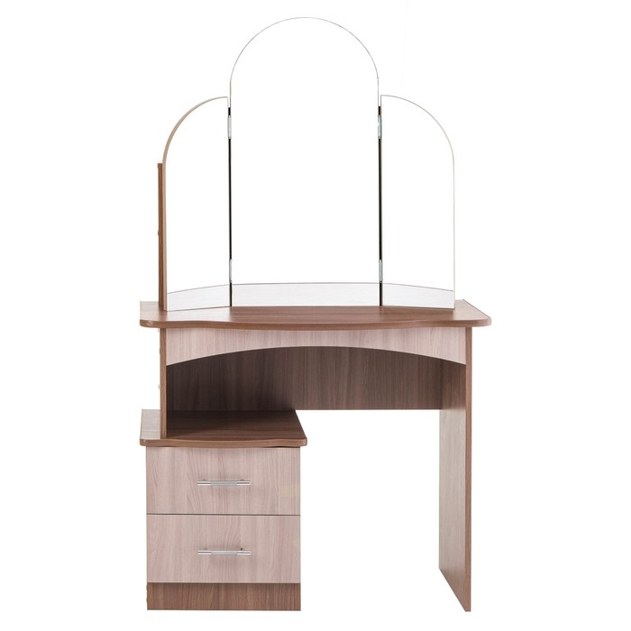 Стол косметический Диана, 1550х900х480, ясень шимо тёмный/светлый Стол косметический Диана, 1550х900х480, ясень шимо тёмный/светлый