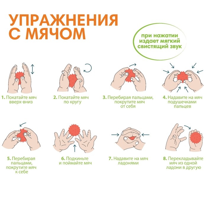 Набор развивающих игрушек &laquo;Тактильные мячики&raquo;, 6шт