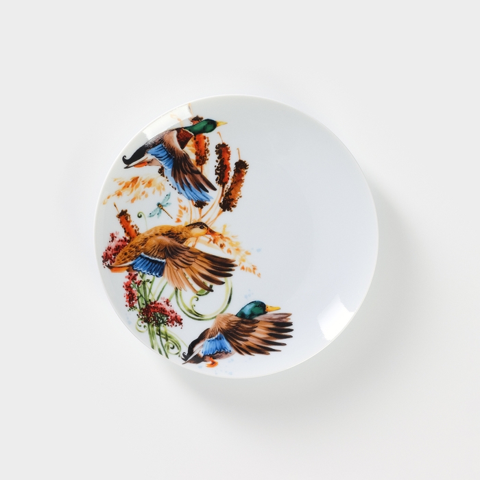 Тарелка фарфоровая &laquo;Сезон охоты&raquo;, d=17,5 см, рисунок микс, цвет белый
