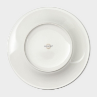 Тарелка фарфоровая десертная с утолщённым краем Magistro La Perle, d=21 см, цвет белый