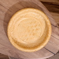 Корзинка плетёная, из бамбука 32х32х7 см