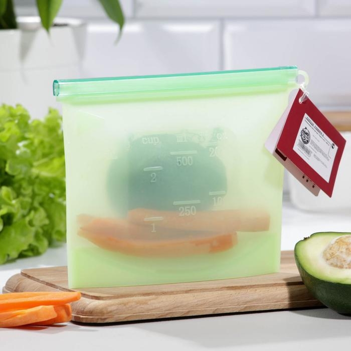 Силиконовый пакет-контейнер &laquo;Надежно спрячу&raquo;, 500 мл 6255230