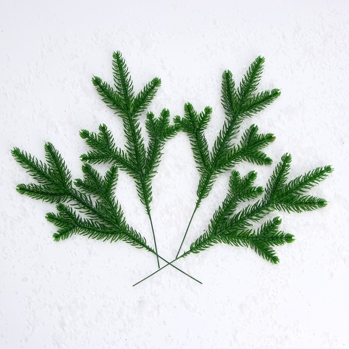 Декор &laquo;Веточка ели&raquo;, набор 4 шт., размер 1 шт. &mdash; 27 &times; 11 &times; 2 см