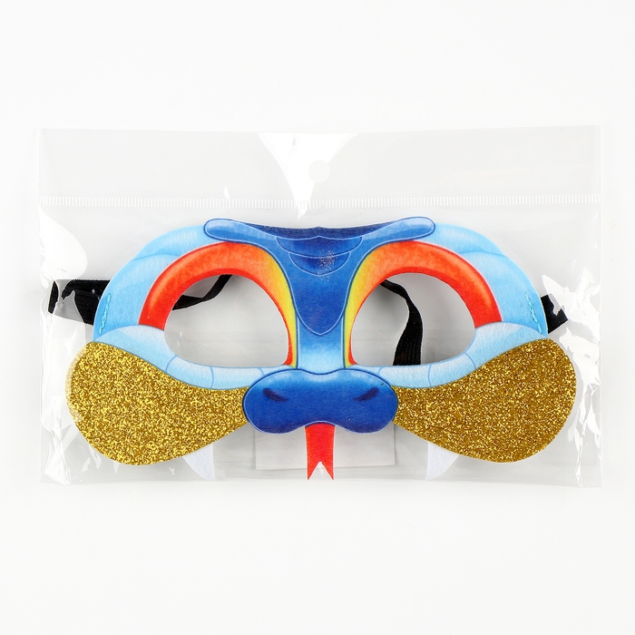 Новый год! Карнавальная маска &laquo;Змейка&raquo; с золотыми блёстками