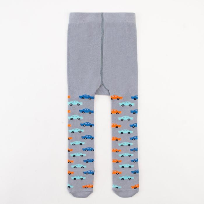 Колготки Крошка Я &laquo;Машинки&raquo;, цвет серый, рост 68-74 см