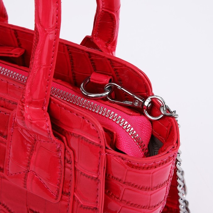 Сумка женская тоут на молнии, цвет розовый Сумка женская тоут на молнии, цвет розовый