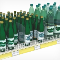 Пластиковый разделитель L-образный, 450&times;150&times;200 мм, прозрачный