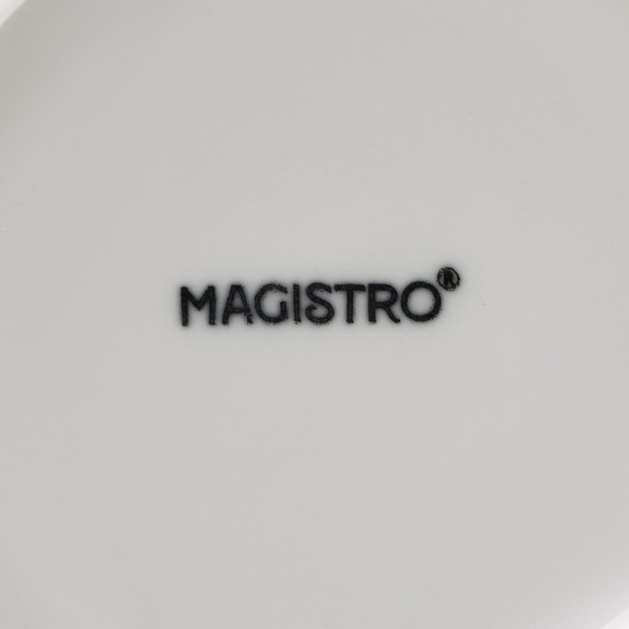 Набор чайный фарфоровый Magistro Basic bistro, 4 предмета: 2 чашки 200 мл, 2 блюдца d=15 см, цвет белый