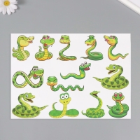 Новогодняя декупажная карта "Змеи", плотность 45 г/м2, формат А4 Новогодняя декупажная карта "Змеи", плотность 45 г/м2, формат А4