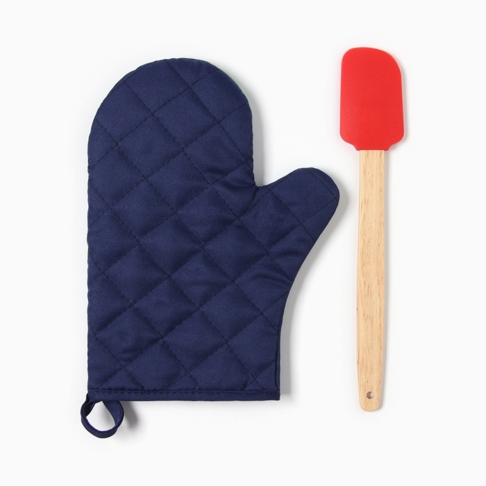 Набор подарочный Доляна "Теплых мгновений": варежка-прихватка, лопатка силикон