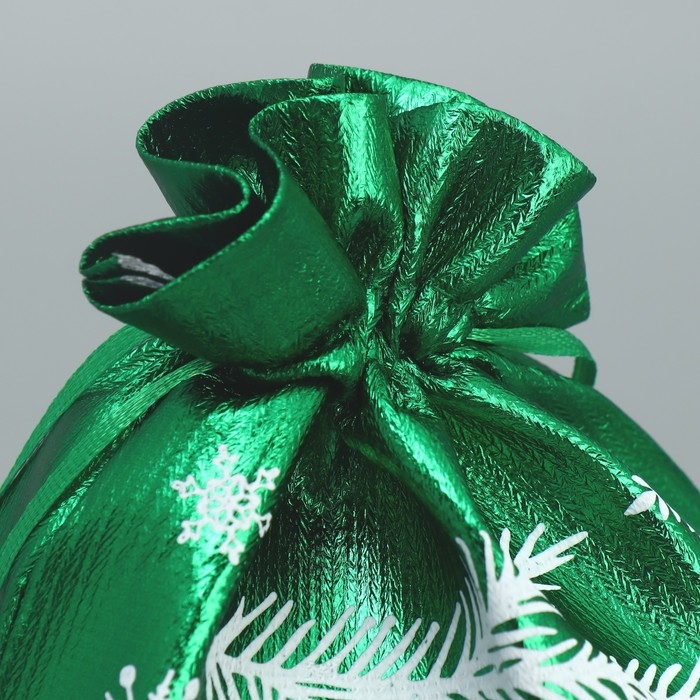 Мешочек подарочный парча &laquo;Игрушки&raquo;, 16 х 24 см +/- 1.5 см, Новый год