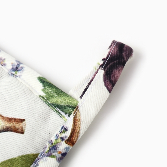 Прихватка "Этель" Фруктовый сад 19х19см,100% х/л, ватин 250г/м2 (двухсторонняя)