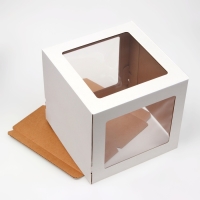 Коробка под торт 3 окна, 30 х 30 х 29 см Коробка под торт 3 окна, 30 х 30 х 29 см