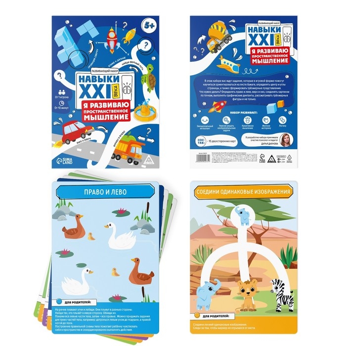 Развивающий набор &laquo;Навыки XXI века. Я развиваю пространственное мышление&raquo;, 15 карт, 5+