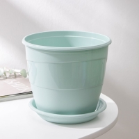 Горшок для цветов с поддоном «Венеция», 2 л, d=16 см, цвет мята Горшок для цветов с поддоном «Венеция», 2 л, d=16 см, цвет мята