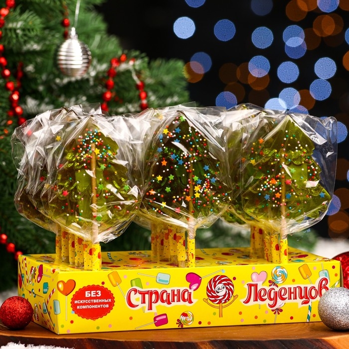 Карамель на палочке "Ёлочка Биг", зёленая, 55 г