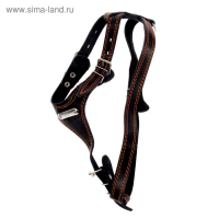 Шлейка кожаная "Караульная", 2,5 см, ОШ40-66 см, ОГ 81-100 см, чёрный Шлейка кожаная "Караульная", 2,5 см, ОШ40-66 см, ОГ 81-100 см, чёрный