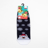 Носки детские &laquo;Мишка и снежинки&raquo; цвет синий, размер 22-24