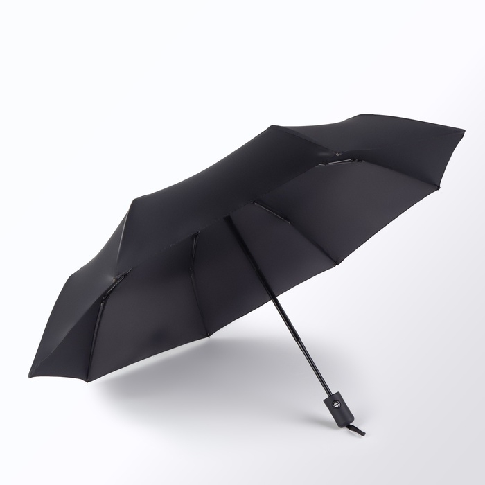 Зонт автоматический &laquo;Benjamin&raquo;, 3 сложения, 8 спиц, R = 47/55 см, D = 110 см, цвет чёрный