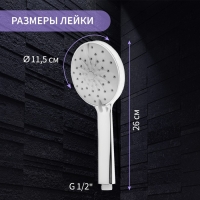 Душевая лейка ZEIN, 4 режима, SPA, пластик, цвет хром Душевая лейка ZEIN, 4 режима, SPA, пластик, цвет хром