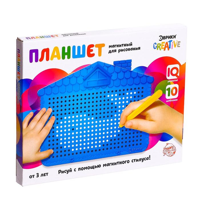 Планшет обучающий &laquo;Магнитное рисование&raquo;, цвет синий, 375 отверстий