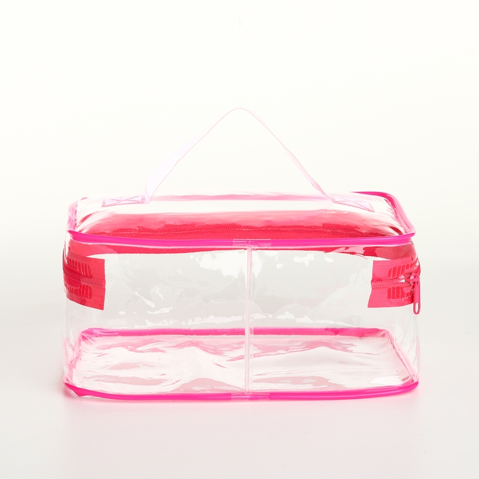 Косметичка на молнии, цвет малиновый