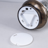 Светодиодная свеча с Дедом Морозом, 14 &times; 23 &times; 12 см, пластик, батарейки ААх3 (не в комплекте), USB, свечение тёплое белое