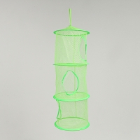 Корзина подвесная для игрушек, 3 секции, 27 × 27 × 70 см, МИКС Корзина подвесная для игрушек, 3 секции, 27 × 27 × 70 см, МИКС