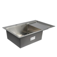 Мойка кухонная AFLORN AF97851-L, врезная, левая, S=3,0 и 0,8 мм, 78х51х22 см, сифон, сатин Мойка кухонная AFLORN AF97851-L, врезная, левая, S=3,0 и 0,8 мм, 78х51х22 см, сифон, сатин