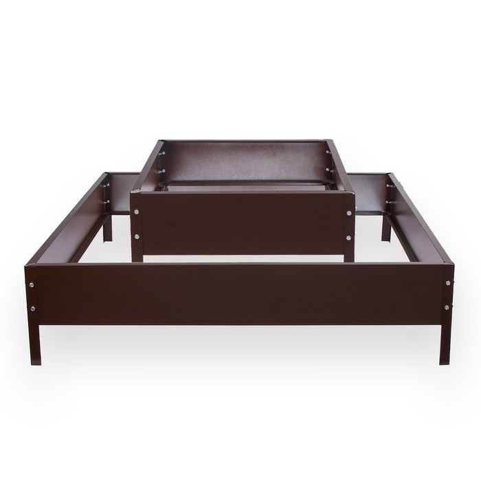 Клумба оцинкованная, 2 яруса, 50 × 50 см, 100 × 100 см, шоколад, «Квадро», Greengo Клумба оцинкованная, 2 яруса, 50 × 50 см, 100 × 100 см, шоколад, «Квадро», Greengo