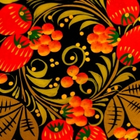 Доска разделочная &laquo;Лимонница&raquo;, хохлома