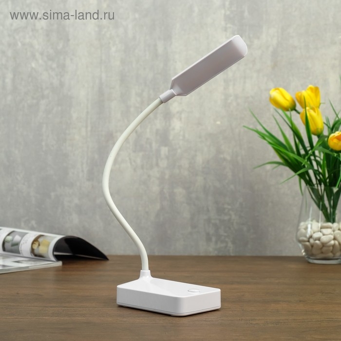Лампа настольная 79954/1 LED 2Вт USB батарейки 3АА белый 10х7х37 см RISALUX