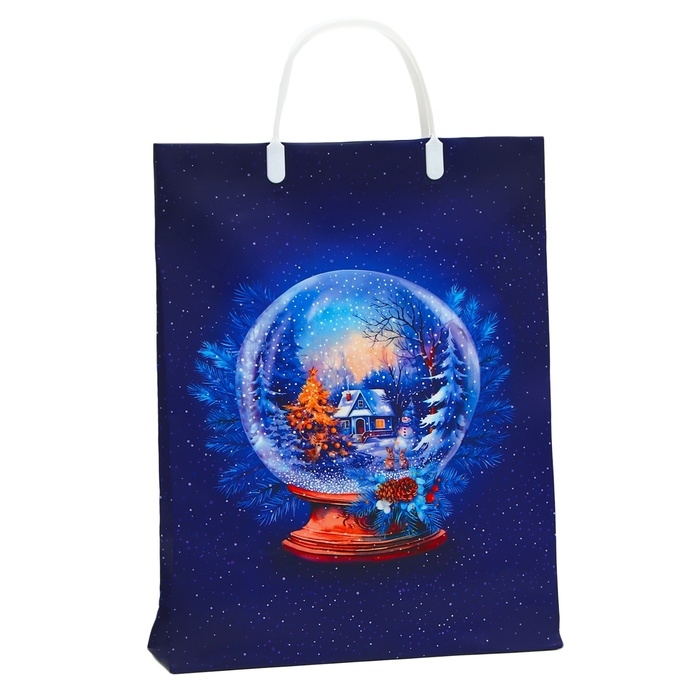 Пакет подарочный мягкий пластик Пакет подарочный мягкий пластик "Новогодний переполох" 140 мкм Сумка 40 х 30 х 9 см