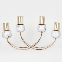 Подсвечник металл, стекло &laquo;Сплетение&raquo; на 4 свечи 47 х 10 х 28 см