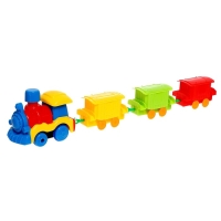 Железная дорога &laquo;Весёлый паровозик&raquo;, звуковые эффекты, работает от батареек