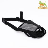 Намордник сетчатый с двойной фиксацией, размер L (длина по носу 6 см, обхват морды 25 см), чёрный Намордник сетчатый с двойной фиксацией, размер L (длина по носу 6 см, обхват морды 25 см), чёрный