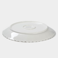 Тарелка фарфоровая обеденная Magistro &laquo;Цветок&raquo;, d=25 см, цвет белый